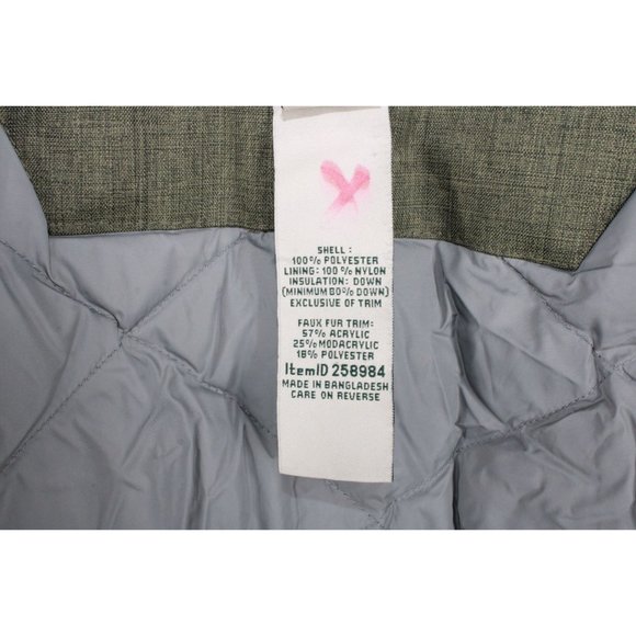 LL Bean Green Polyester Lined Down Insulated Baxter State Parka Jacket Size XS - Picture 4 of 12